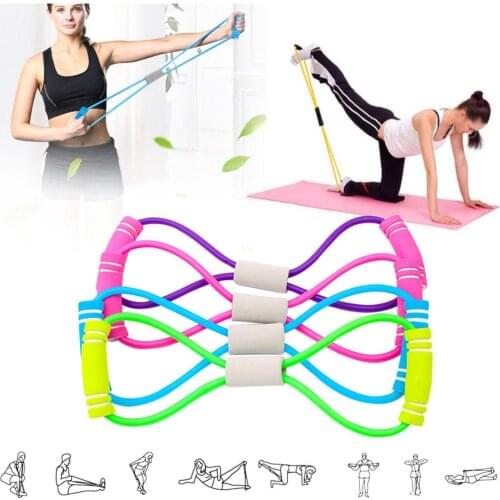 8 Word Fitness Rope Resistance Bands Rubber Bands for Fitness Elastic Band Fitness Equipment Expander Workout Gym Exercise Train