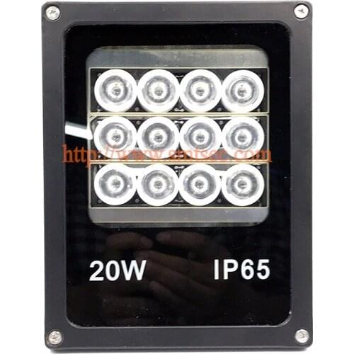 Infrared Illuminator, 850nm 12 Leds 60 Degree Wide Angle IR Illuminator for Night Vision,Waterproof LED Light for IP Camera