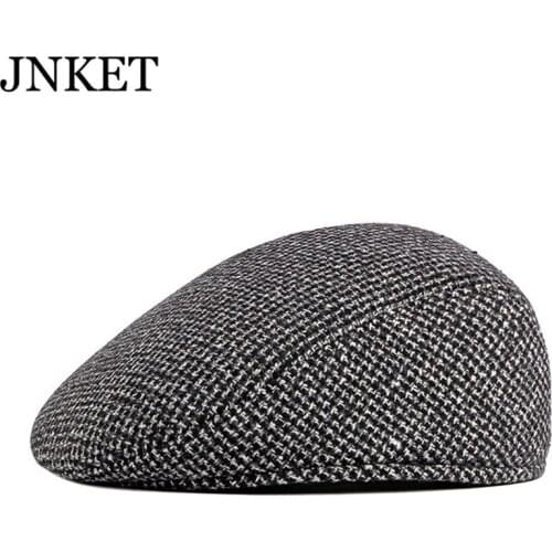JNKET Fashion Beret Hat Casual Flat Cap Winter Hat Outdoor Travel Sunhat Thick Warm Mens Hat Duckbill Cap Casquette