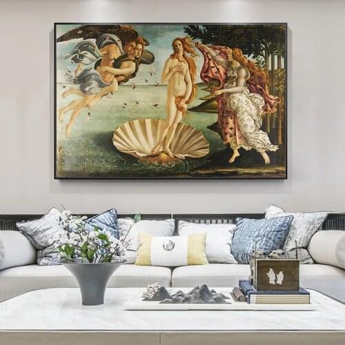 The Birth of Venus by Botticelli Canvas Paintings Reproductions On the Wall Art Posters And Prints Classical Art Pictures Cuadro