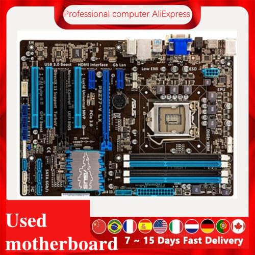 For ASUS P8Z77-V LX Computer Motherboard LGA 1155 DDR3 For Intel Z77 P8Z77 Desktop Mainboard SATA II PCI-E X16 Used