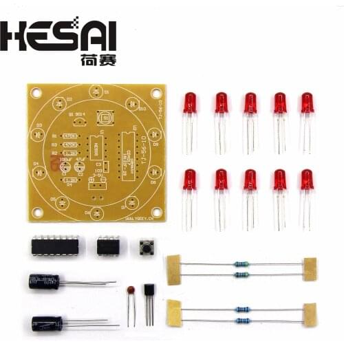 Round Lucky Rotary Suite Electronic Component Fortune CD4017 NE555 Interesting DIY Kit Wheel Electronic Parts