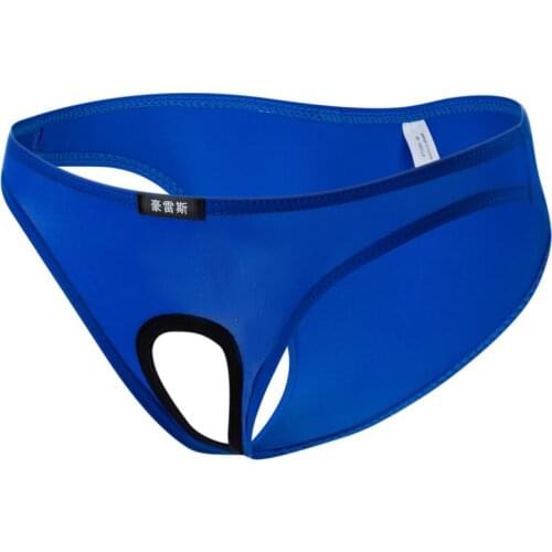 Brand men underwaer sexy briefs jockstrap g string underpants men transparent sexy sleepwear gay underwear men shorts size XXL