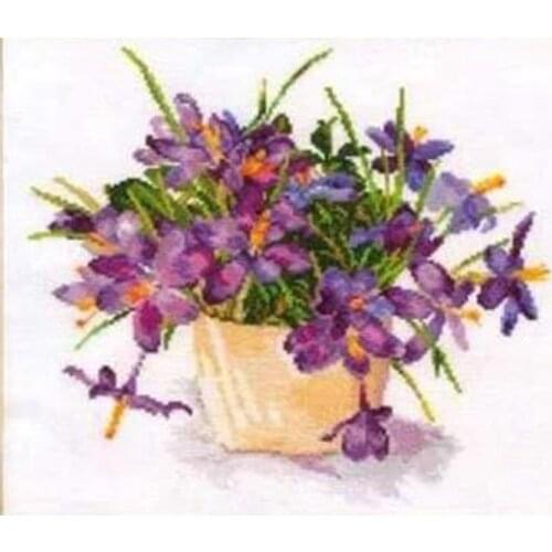 Alisa 2-26 Crocus Needlework,For Embroidery,DIY 14CT Unprinted Arts Cross stitch kits Set Cross-Stitching Home Decor