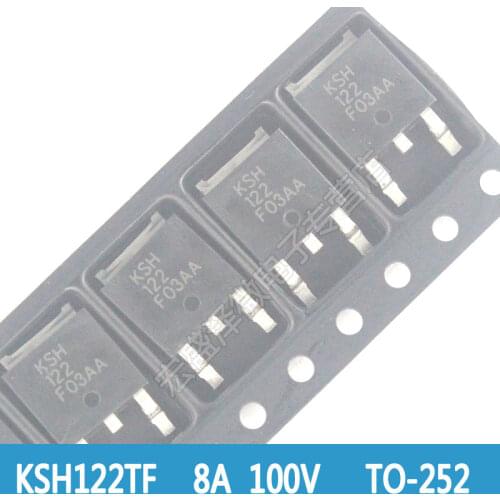 New 10PCS/LOT KSH122TM KSH122 KSH-122 TO-252 TRANSISTOR NPN DARL 100V 8A DPAK SMD TRANSISTOR