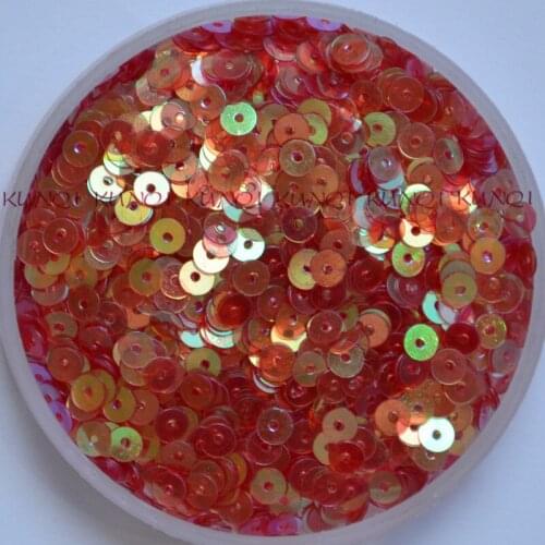 New!! 4mm Flat Round Transparent Red Loose Sequin Paillette Sewing,Wedding Craft,Women DIY Garment Accessory