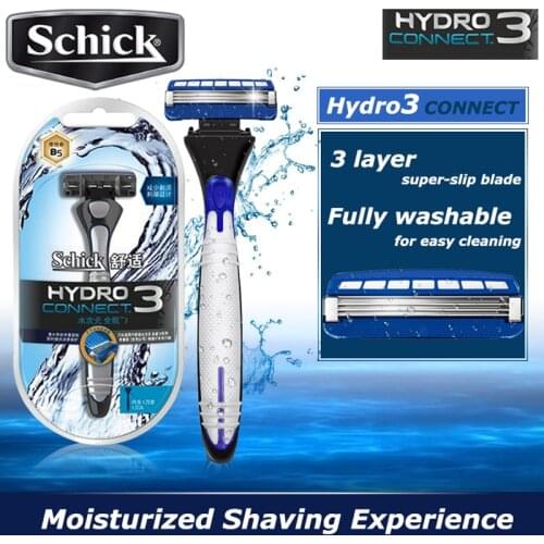 2018 Original Genuine Schick Hydro 3 CONNECT Razor Men Razor Upgraded Moisturized Shaving Manual Razor