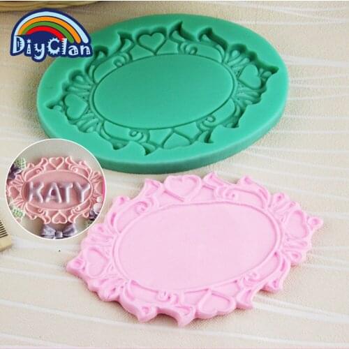 Handmade 3D Retro mirror DIY silicone fondant cake molds chocolate resin cupcake form food grade cake tools for baking F0110JZ35