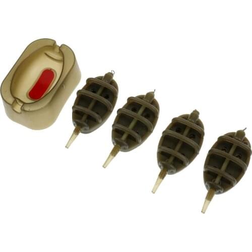 Fishing Method Feeder and Quick Release Mould Set -4 Feeders 15g 20g 25g 35g