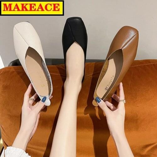 Loafers Women Shoes Fashion Leather Womens Flat Shoes Roman Shoes Casual Womens Loafers Oxford Square Dress Shoes Sports Shoes