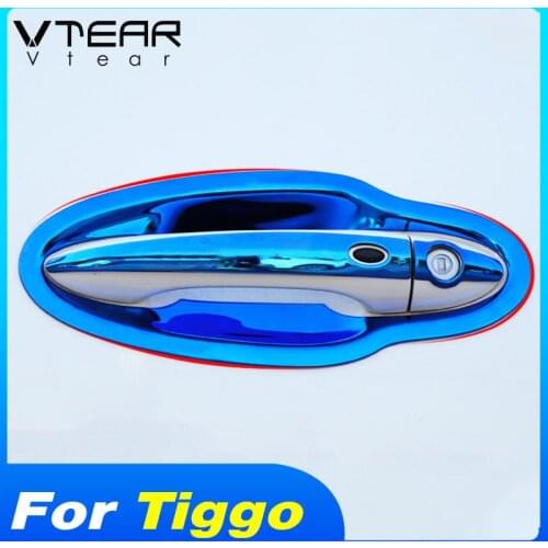 Vtear For Chery Tiggo 4 exterior chrome styling frame trim handle door bowl cover decoration accessories Mouldings parts 2020