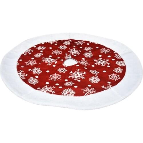 Christmas Decorations Christmas Tree Apron Scene Dress Up Items White Edge Snowflake Tree Skirt 100CM Gray Red New
