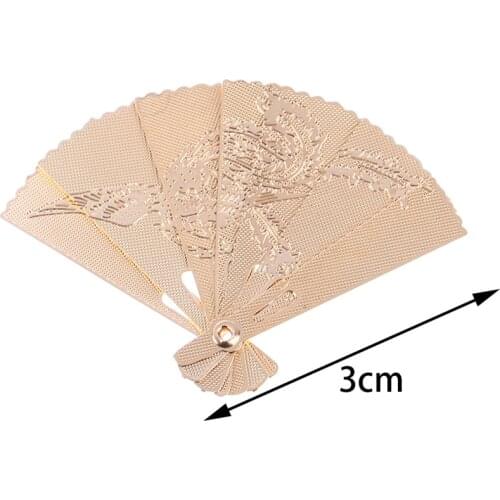 1:12 Dollhouse Miniature Metal Carving Fan Model Toy Doll Home Decor Accessories Dollhouse Furniture New