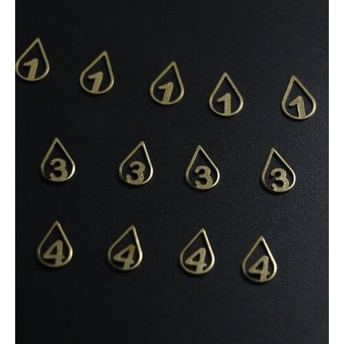 20 stylish hollow drop-shaped pendants Arabic numeral earrings pendants suitable for DIY necklace jewelry