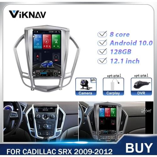 12.1 Inch Android Vertical Screen Car Radio GPS Navigation Heat Unit for Cadillac SRX 2009-2012 Car Multimedia Player Stereo