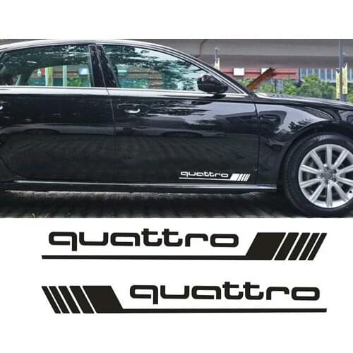 Car goods francais stickers Suitable for Quattro styling side door decals stickers 2piece 20*3CM