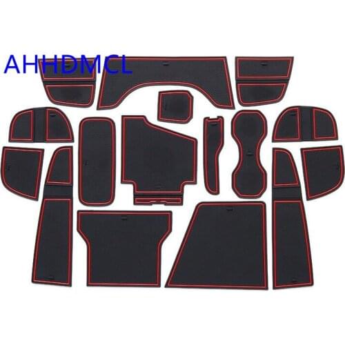 Car Anti-Dirty Pad Door Groove Gate Slot Cup Armrest Storage Pad Anti-Slip Mat For XC60 2018