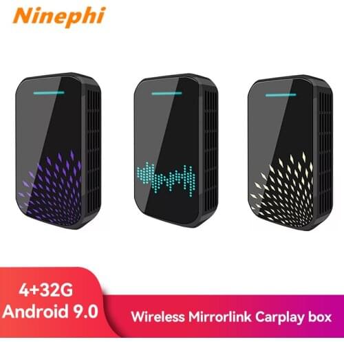 Wireless Carplay with 4+32G Carplay ai box Android 9.0 support android auto Media Tv Box For Audi VW Ford Hyundai Skoda