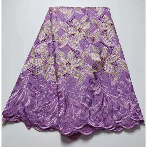 Purple African Lace Fabric 2021 High Quality Cotton Lace Material Swiss Lace In Switzerland Embroidery Swiss Voile Lace Fabrics