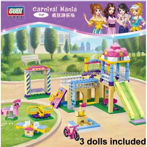 Carniva City Playground Building Blocks Bricks Education Sets Toys for Girls Gift Compatible with Friends