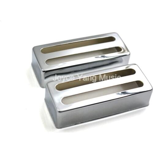 1 Set of 2pcs Niko Dual Rail Humbuck Chrome Brass Pickup Cover For FD Strat/Tele Style Electric Guitar Free Shipping