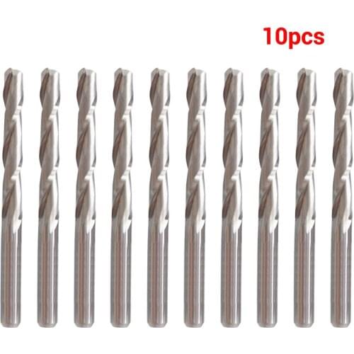 NEW 10 pcs Woodworking Tungsten Steel wood Dual Edge 2Flute Screw Router Bit 4mm 22mm 25mm Engrave Cutter woodworking Tool
