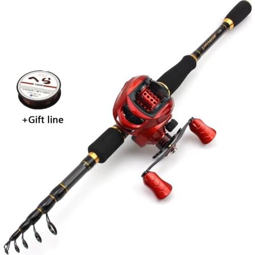 NEW 1.8m2.4m2.7m beginner Rod Reel Combos Casting Rod and Casting Reel set carbon fast lure rod Travel Northern Pike fish pole