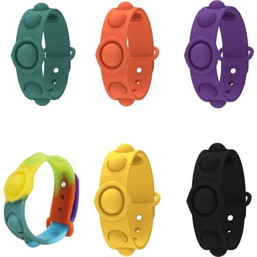 Push Bracelet Bubble Sensory Toys Stress Relief Bubble Bracelet Toy Wearable Wristband Toys Press Finger Bubble Bracelet