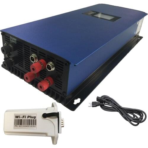Grid Tie Inverter 2000W MPPT Pure Sine Wave Dump Load resistor,45-90V LCD wind for 3 phase AC wind turbine generator