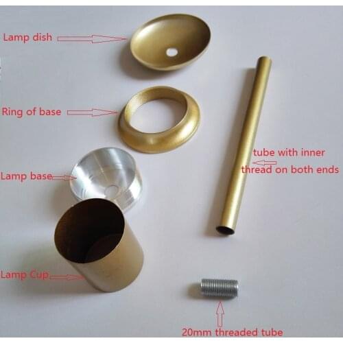 Lamp dish/ lamp cup/lamp base connecting pipe for molecular pendant lamp DIY lighting hardware accessories