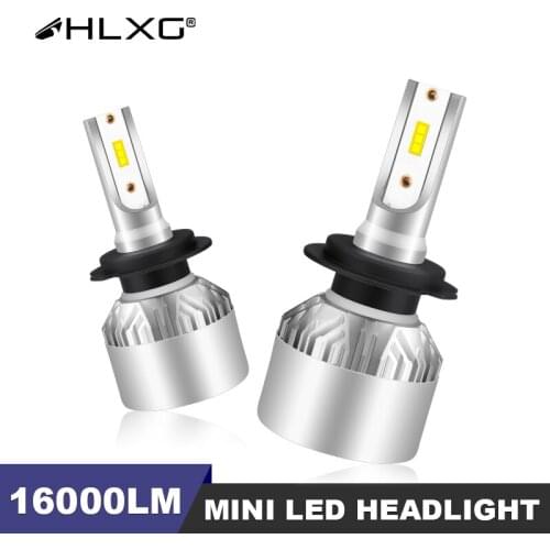 HLXG CSP H16 H11 9005 9006 H7 H1 LED mini lampara led Fog light 16000LM 6500K 4300K 8000K H4 H8 HB4 HB3 Auto car headlight bulb