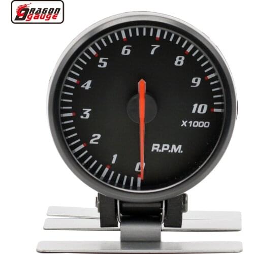 Dragon 60MM Blue Light Auto Racing Car Tachometer 10000RPM Gauge Gasoline Engine 4/6/8 Cylinder Meter Free Shippin