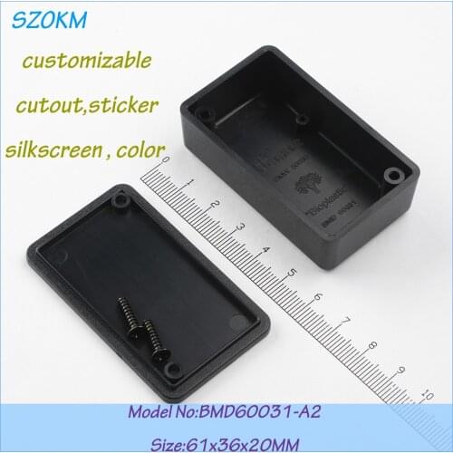 25 pieces distribution box small plastic box electronic case electrical box electronics project box 61X36X20 mm