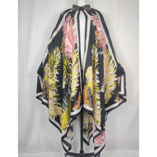 European Elegant Womens Half Sleeve Floral Printed Bohemian Kimonos Summer Fashion Beach Party Casual Clothing For Lady