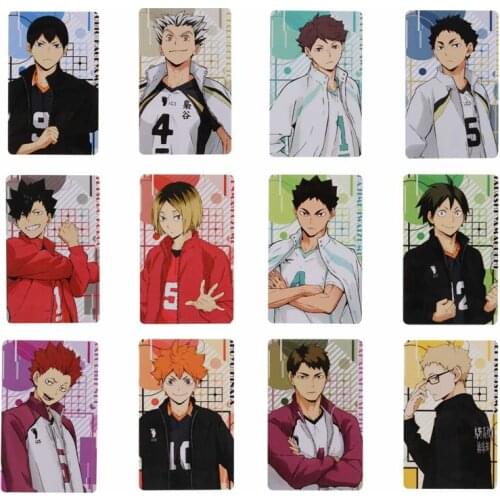 1 Pcs Anime Haikyuu!! Figure Cards Hinata Shoyo Kageyama Tobio Boxuto Kotaro School ID Card Cosplay Tools Fan Collecti Gift