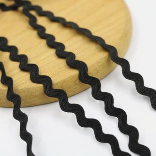 1Yard Latest Lace Fabric Applique 0.5cm Black Lace Material Guipure Collar Ribbon Trim Clothes Sewing Trimmings Accessories P011