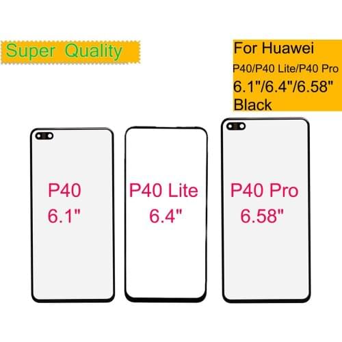 10Pcs/lot For Huawei P40 / P40 Lite / P40 Pro Touch Screen Panel Sensor P40 Lite Pro Front Glass Outer LCD Lens Replacement