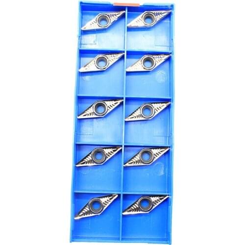 10 PCS VCGT160408 AK H01 High Quality Aluminum Cutter Blade Insert Cutting Tool CNC Tools Turning Tool Alloy Wood