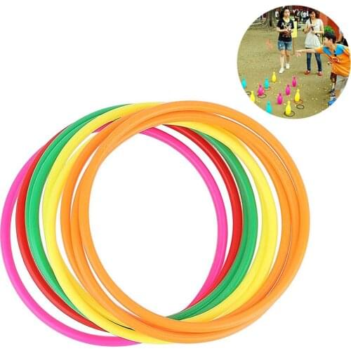 12Pcs Colorful Elastic Toss Rings Throwing Kids Carnival Game Developmental Toy