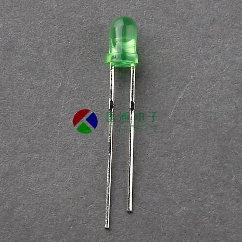 3mm green hair green emerald highlight short foot LED light emitting diode F3 fog lamp beads factory original direct sales