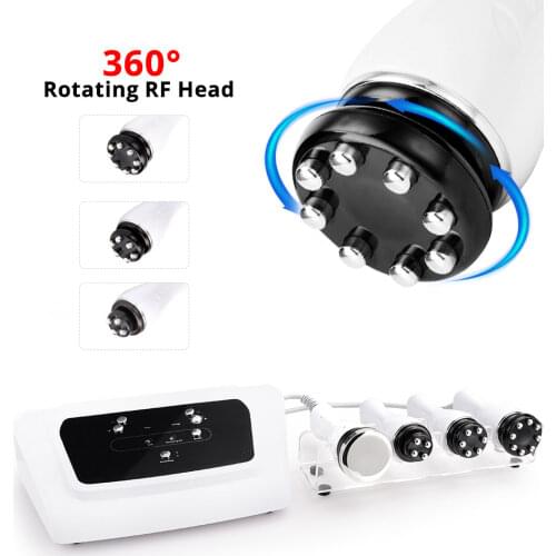 4 In 1 360° Rotating RF Ultrasonic Cavitation Slimming Skin Rejuvenation Machine
