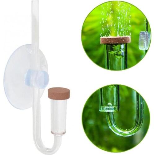 Aquarium CO2 Diffuser Dioxide Diffuser with U-Shape Connecting Tube Fish Tank Atomizer Supplies Equipment for Aquatic Plants wit