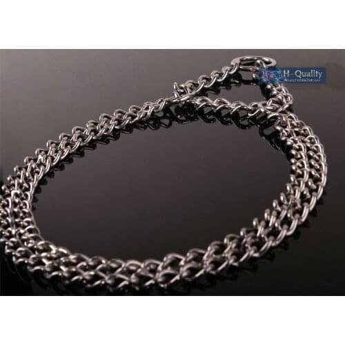 Show Quality Argon Seamless Welded Stainless Steel 304 Smooth Duplex Dog Chain,Dog-Collar,Choke Chain With Three Times Strength
