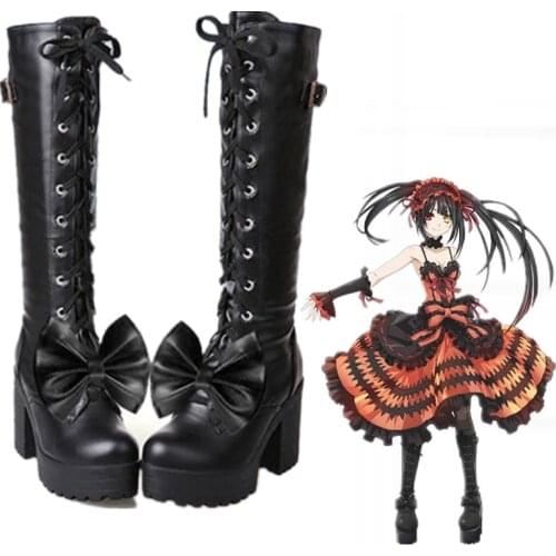 DATE A LIVE Tokisaki Kurumi Nightmare Boots Game Anime shoes Cosplay Accessories Halloween Party shoes for women