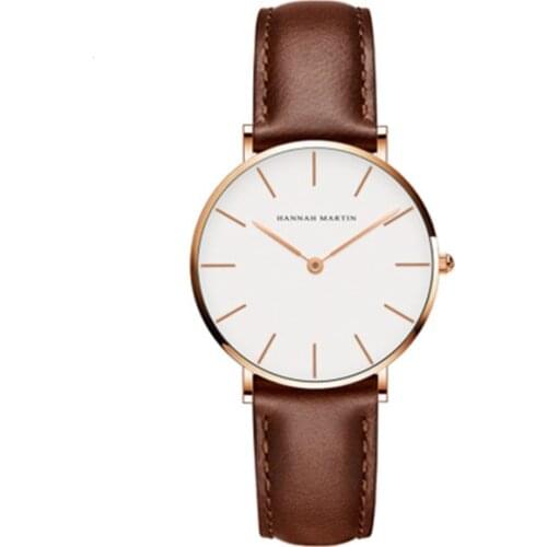 36mm ladies simple watch Japanese movement waterproof Korean white belt student watch women watch