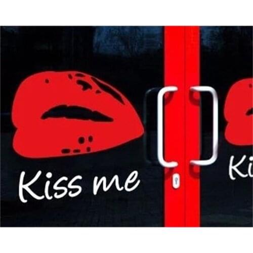 Shop store Valentines Day Festival decorative sticker kiss me sexy glass word sticker advertising poster wall sticker