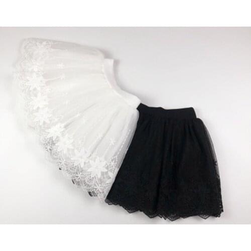 2021 Teenage Kids Lace Skirts Mesh Tutus Big School Girls Flower Pearls Children Clothes Party Costume Dance Bottoms