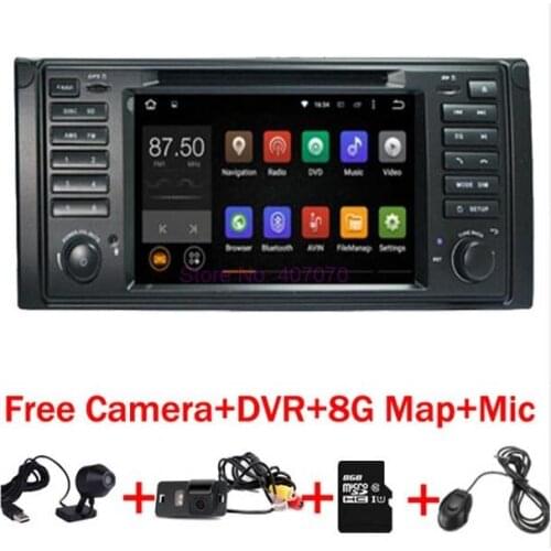By DHL or Fedex 5pcs Android6.0 eight Core GPS Navigation 7"Car DVD Player for BMW E39 5Series 1997-2003 Wifi Bluetooth DVR USB