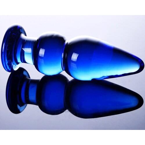 EXVOID Vagina Stimulation Anal Beads Butt Plug Anus Dilator Glass Sex Toys for Women Men Anal Plug G Spot Massager Crystal Dildo