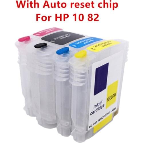 Empty refill for hp82 hp10 82XL 10XL 10 82 Refillable ink Cartridge For HP Designjet 500 500ps 800 800ps 820mfp 815mfp printer